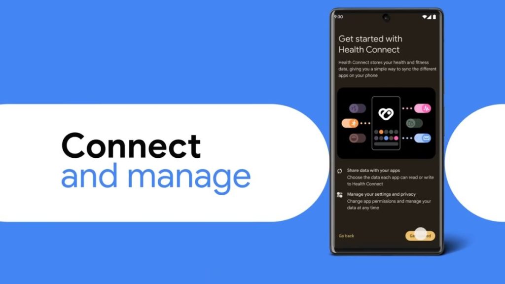 Health Connect to control health and fitness data android 14