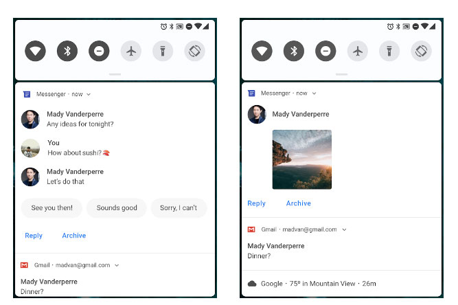 Better improvements to notifications in Android Pie Android 9 Pie