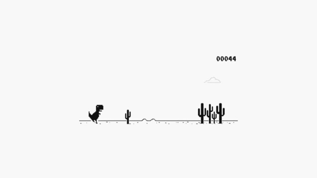   Dinosaur game or Dino game for Chrome 