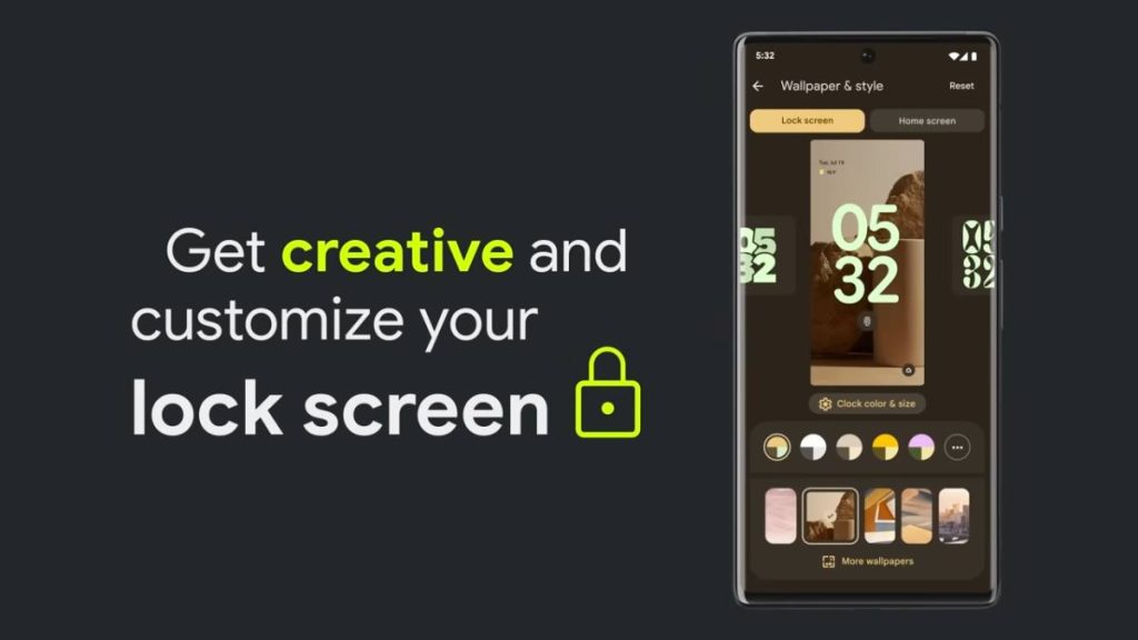 Extensive options to customize the lock screen in Android 14